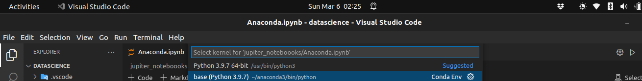Anaconda en VSCode